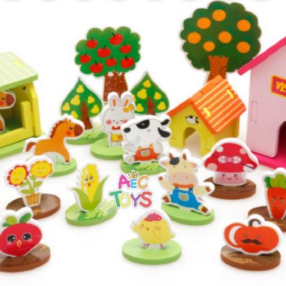 ชุดออกแบบ บ้านสวนและฟาร์มสัตว์ 69 ชิ้น